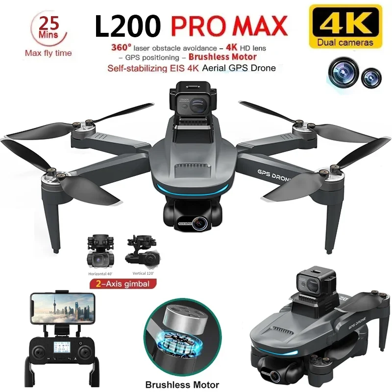 Drone Gimbal Case - L200 PRO MAX Drone 4K 2-Axis
