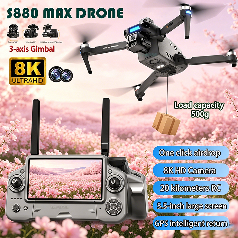 2026 New 8K Dual Camera Drone  - Drone Gimbal Brushless recensie en prijs