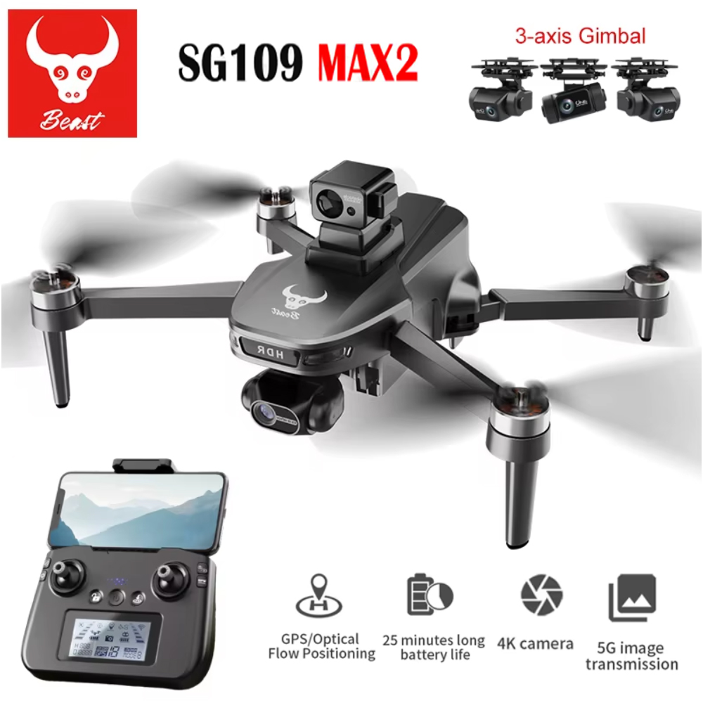 SG109 MAX2 Professional FPV 8K - Drone Gimbal Brushless recensie en prijs