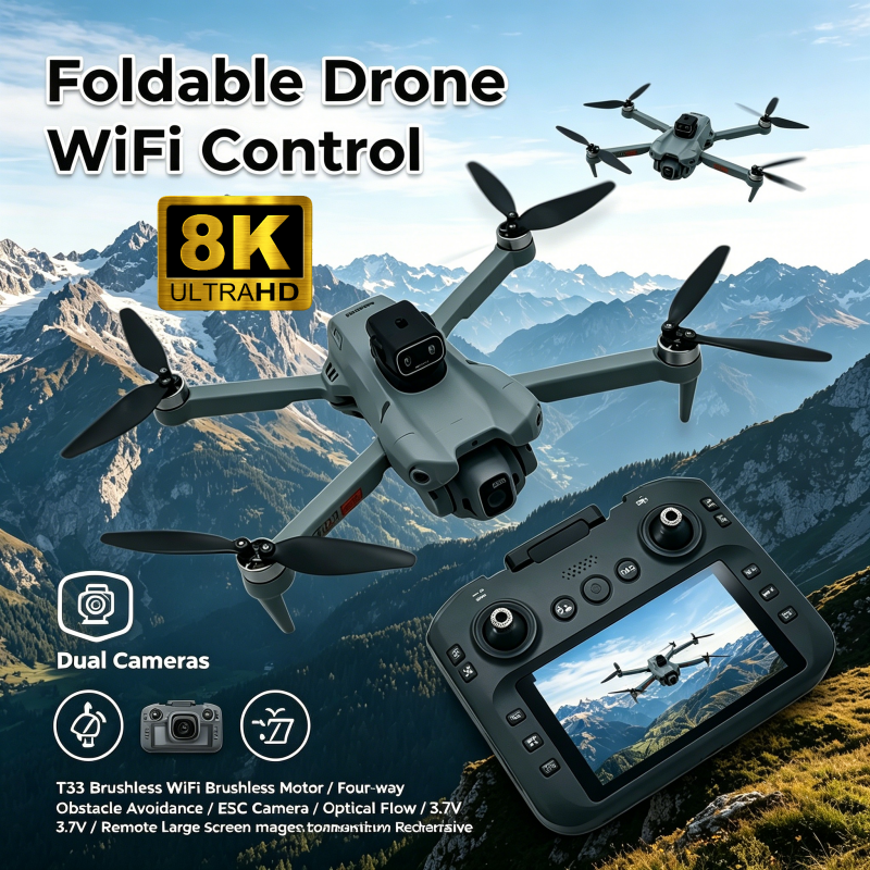 2026 New T33 RC Drone 8K Camer - Drone Gimbal 3 Axis recensie en prijs